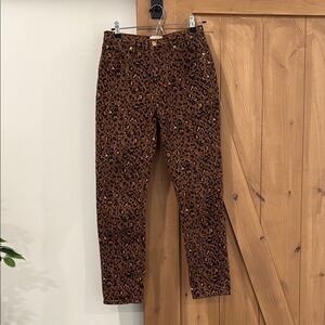 FSOT Sezane Leopard Print Jeans - Brut Sexy Bottoms in Camel leopard print